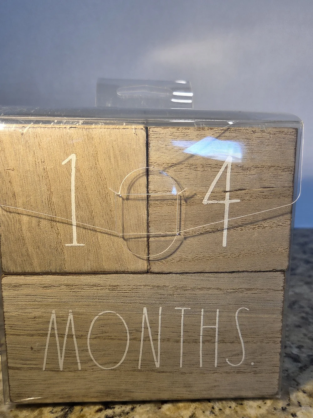 Rae Dunn Natural Wood Baby Milestone Blocks Holidays Years Months Weeks Days NEW